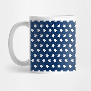 Shining navy and white stars Mug